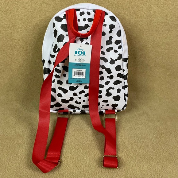 Disney 101 Dalmatians Mini Backpack Purse Spotty Dog Face Kids Travel Bag NWT - Picture 2 of 7
